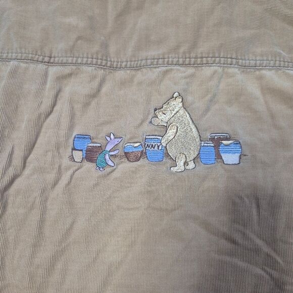 Disney Classic Pooh Vintage Cotton Button Down Shirt Embroidered No Size - Picture 4 of 5